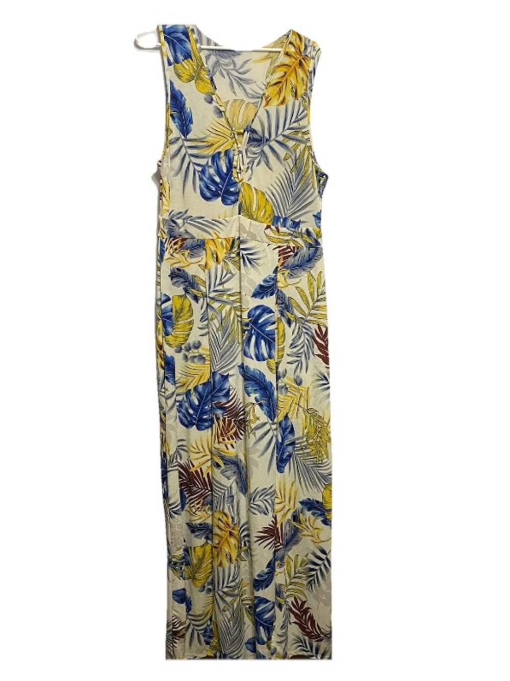 IRIS Tropical Print Dbl Slit Maxi Dress Size 2X Bohemian Festival